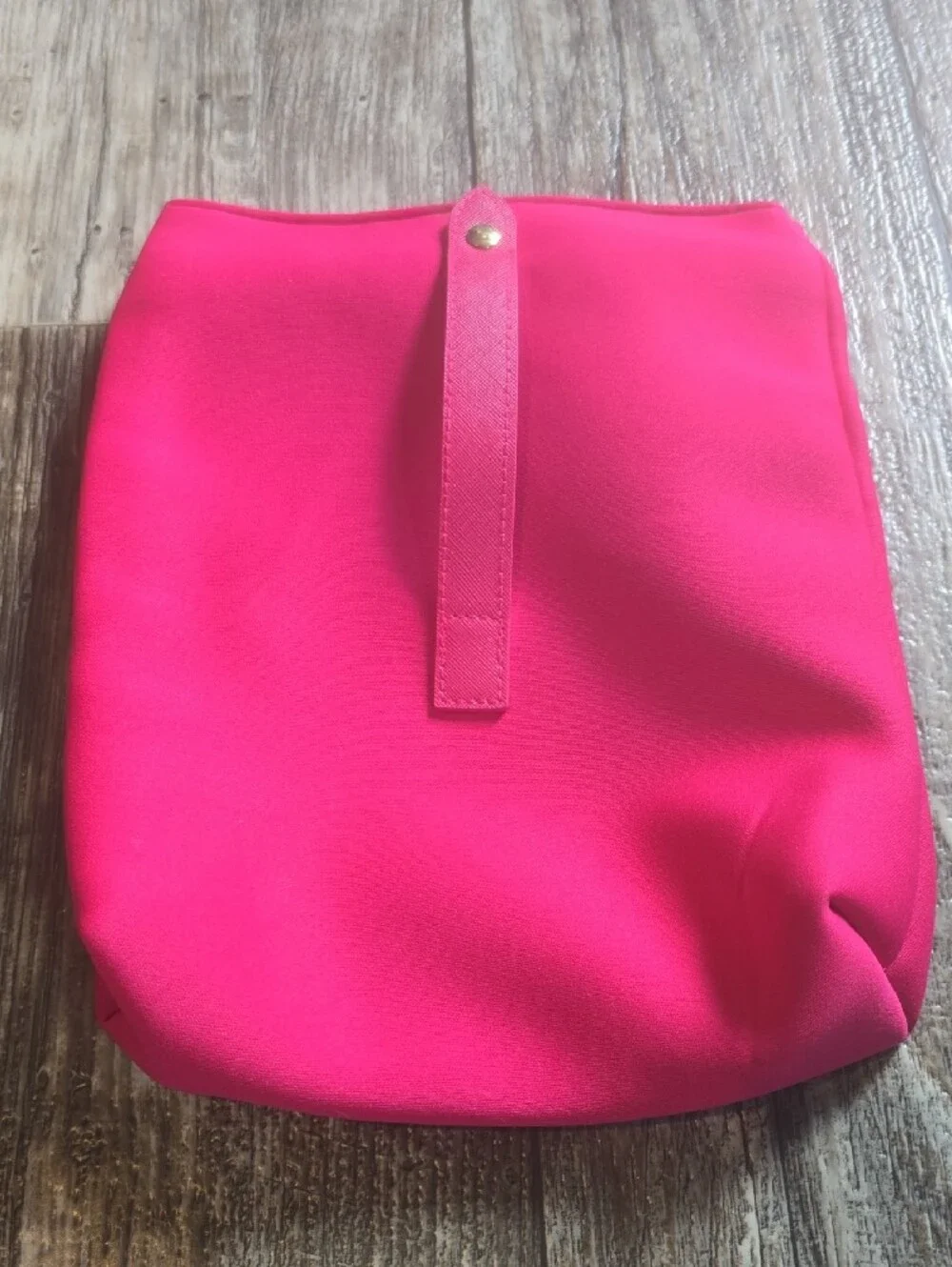 ELEMIS Hot Pink Cosmetic Pouch with Gold Snap